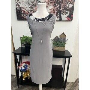 R&M Richards Womens  Petite Dress with Neckless Size 4P Sleeveless Pullover